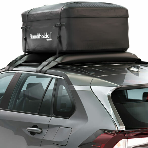 Black Black – Cargo Carrier with Foldable Solid Base & HRACK HandiRack Universal Car Roof Rack; Quick Fit Heavy-duty Roof Bars HandiHoldall XL 400L Waterproof Roof Bag / Top Box 